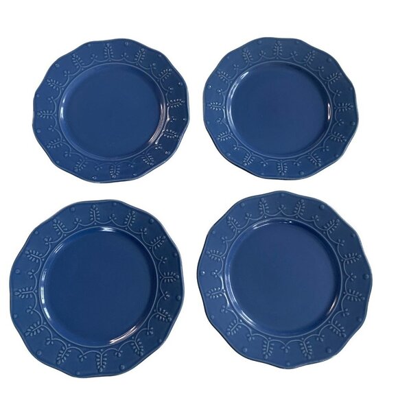 Whitaker Bluebell by PAULA DEEN 8” Salad Plates Set of 4 - Picture 7 of 7